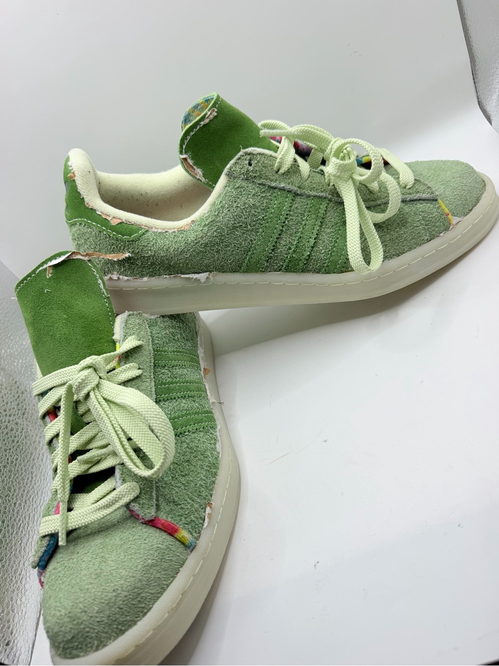 adidas men’s  Green Suede Sneakers
